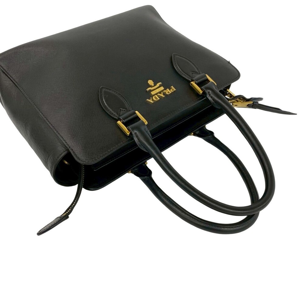 PRADA Prada Logo Hardware Saffiano Leather Genuine 2-way Handbag Mini Tote Ba... - Picture 4 of 10